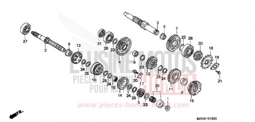 BOITE DE VITESSES NX650X de 1999